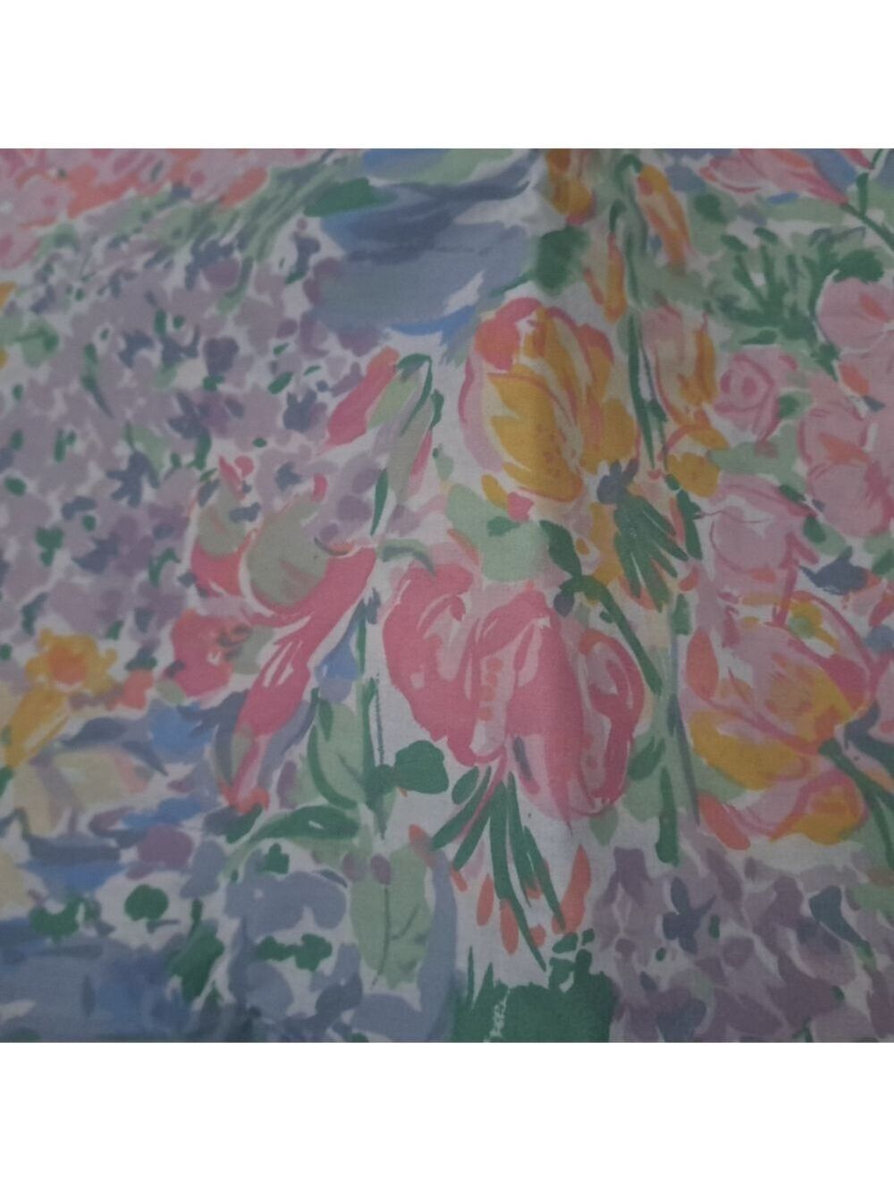 VTG WEST POINT PEPPERELL pillow shams tulip pastel floral eyelet border Chic USA